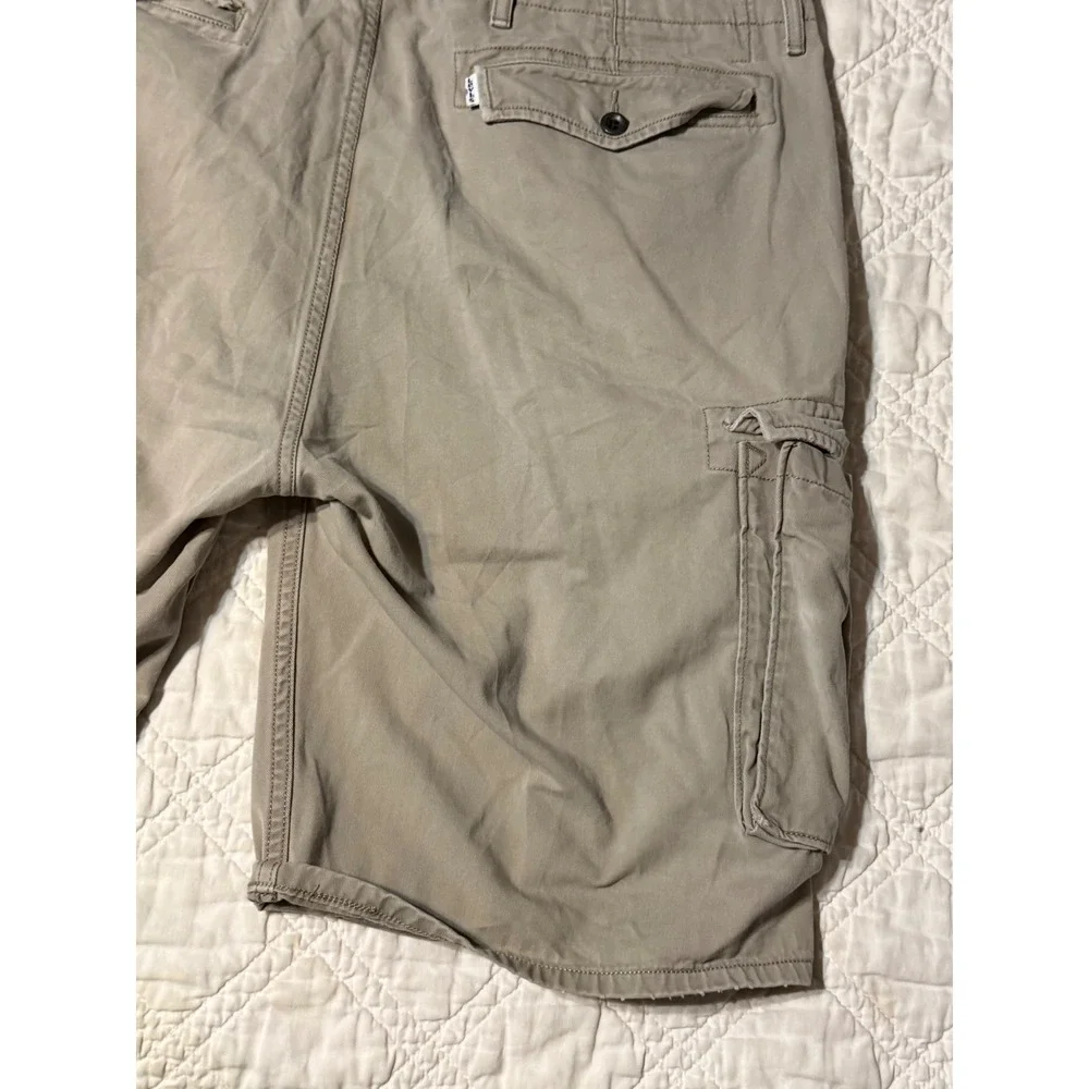 Levis Mens Cargo Shorts Khaki Tan White Tab Utility Relaxed Fit W38